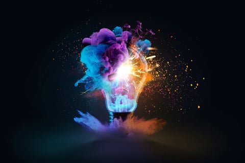 Creative innovation lightbulb concept