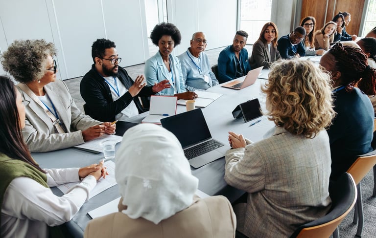 Team collaboration and strategy session